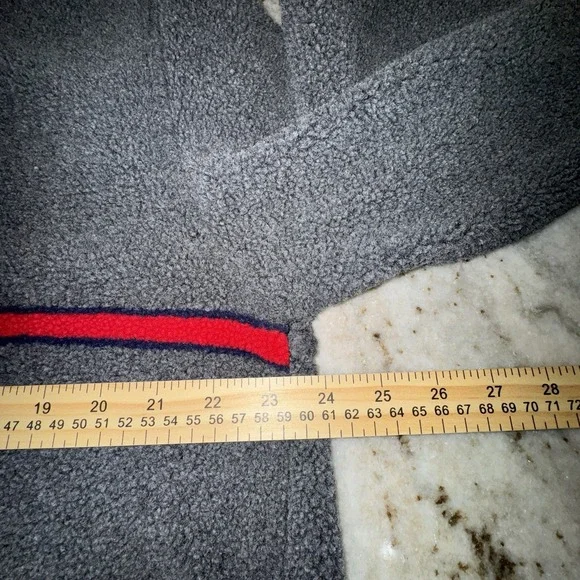 Vintage Tommy Hilfiger XL Pullover Fleece Gray Cold Stop Y2K 1/4 Zip 90s Logo - Picture 4 of 7